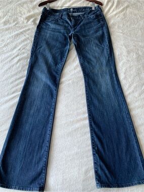 7 for All Mankind Jeans A Pocket Flare low rise Women's size 30 with33.5" inseam